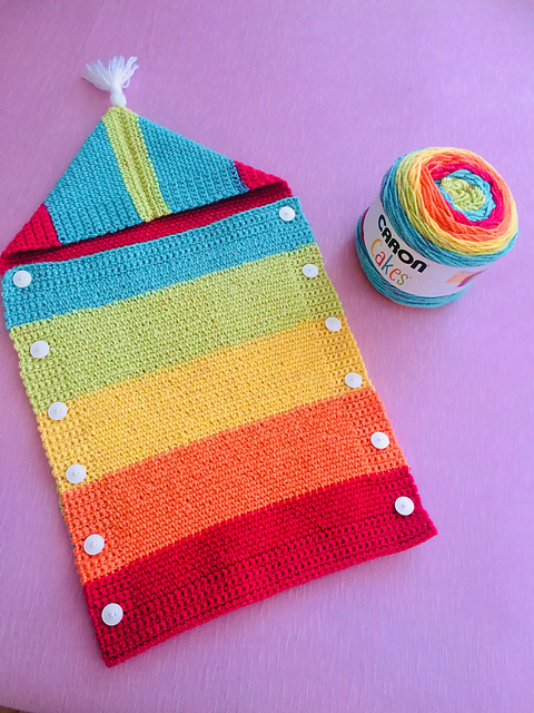Promises Baby Sleep Sack Free Crochet Pattern Rainbow baby Sleep Bag