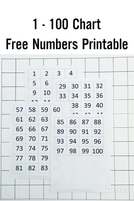 1-100 numbers kindegarten preschool interactive chart